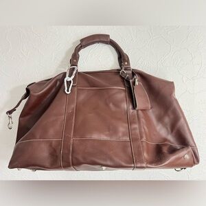 Barrington Tan Leather Holdall Captain’s Duffle Bag